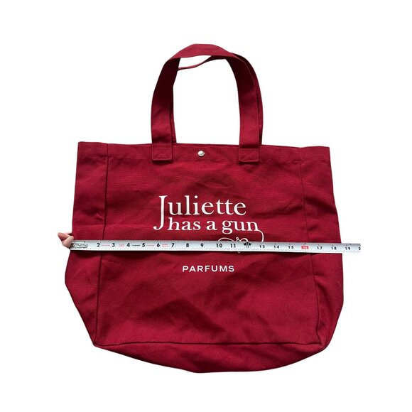JULIETTE HAS A GN Iconic Red Canvas Tote Bag NEW NWOT - Picture 5 of 7